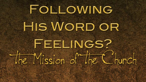 Following His Word or Feelings?