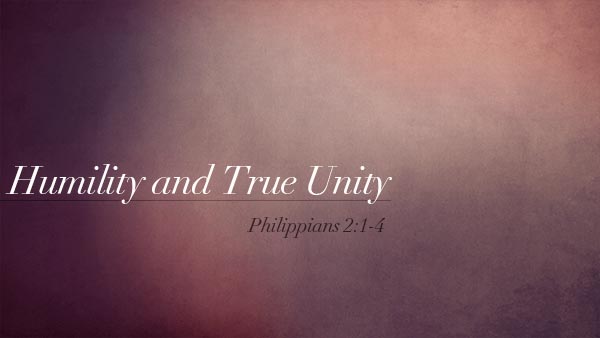 Humility and True Unity