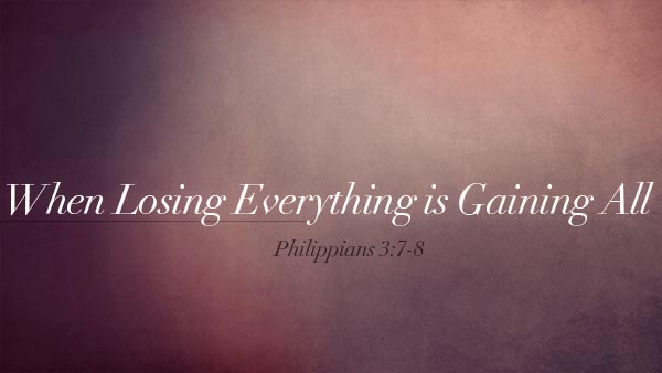 When Losing Everything is Gaining All